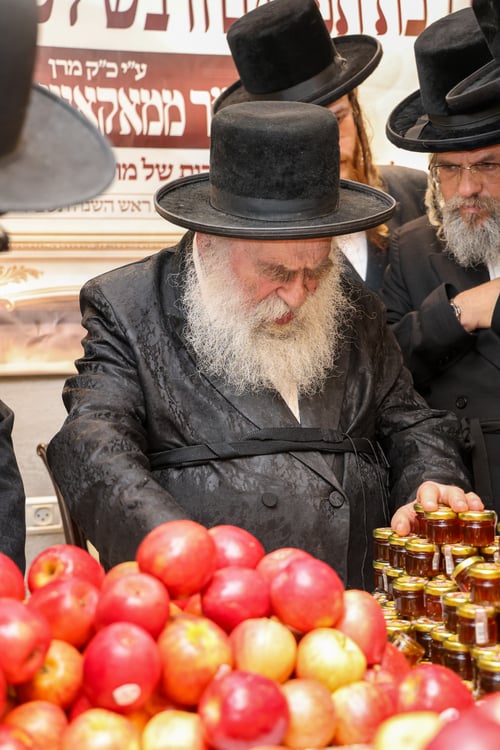 הגאב"ד מאקאווא בירך תפוחים ודבש לבנות