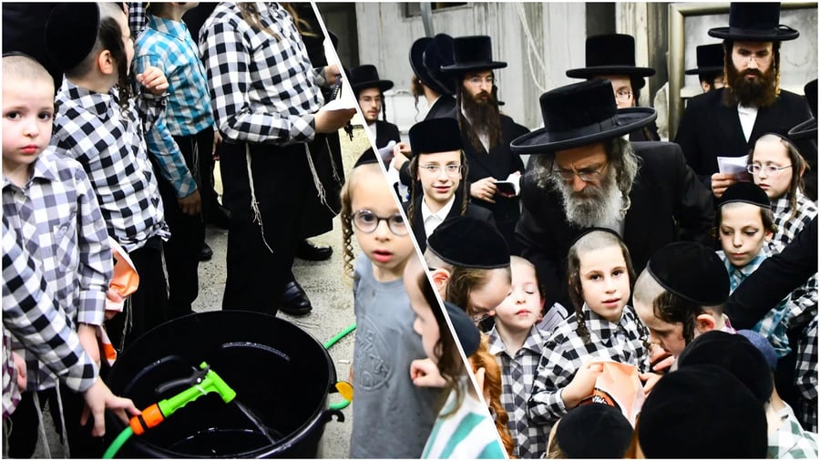 הגה"צ רבי אלימלך בידרמן שליט"א באמירת תשליך | צילום: שוקי לרר