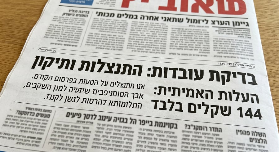 מעייריב יום רביעי יב תשרי